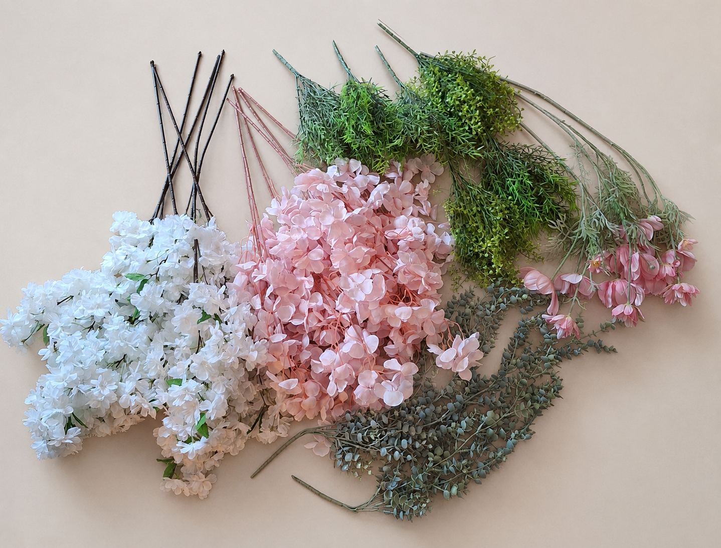 DIY Blumenset Weiß-Rose-Grün – Verleih