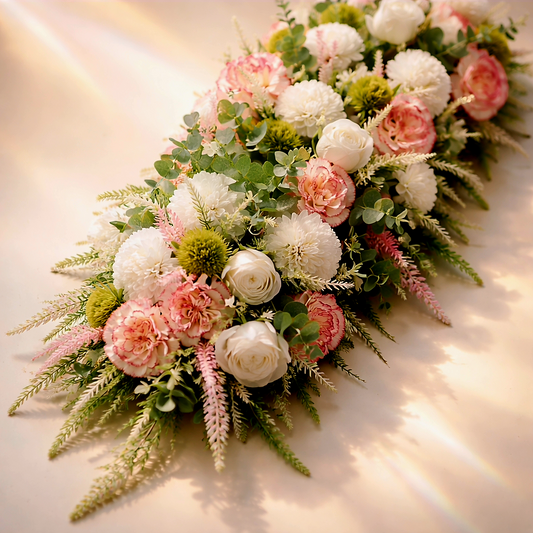 Blumenarrangement Rose-Weiß – Verleih (2 Stück)